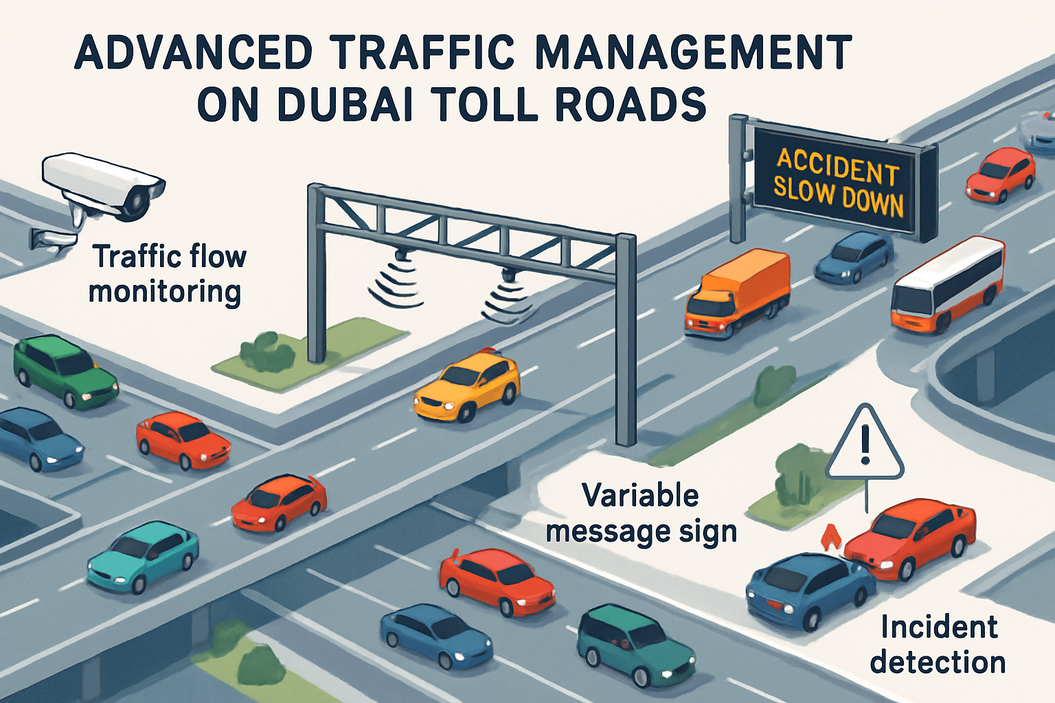 Advanced traffic management on Dubai toll roads